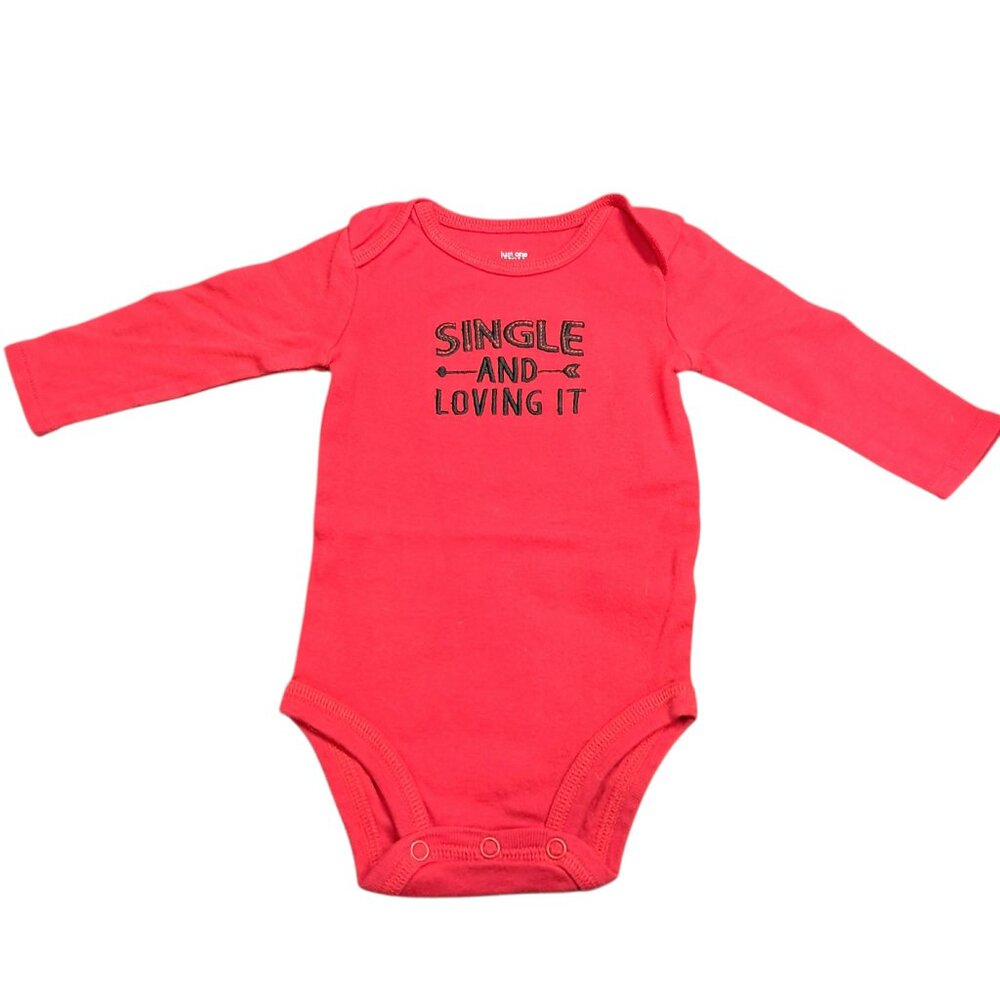 Valentine Single And Loving It Red Long Sleeve Bodysuit Just One You by Carter's